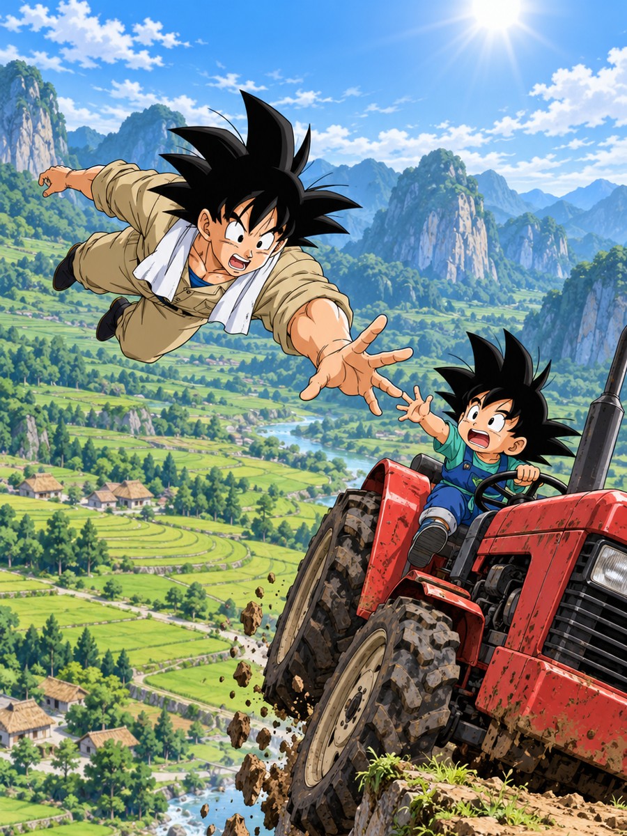 Ilustração de fã de Dragon Ball, não oficial